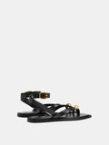 Sandalias De Piel Thong Tira Al Tobillo