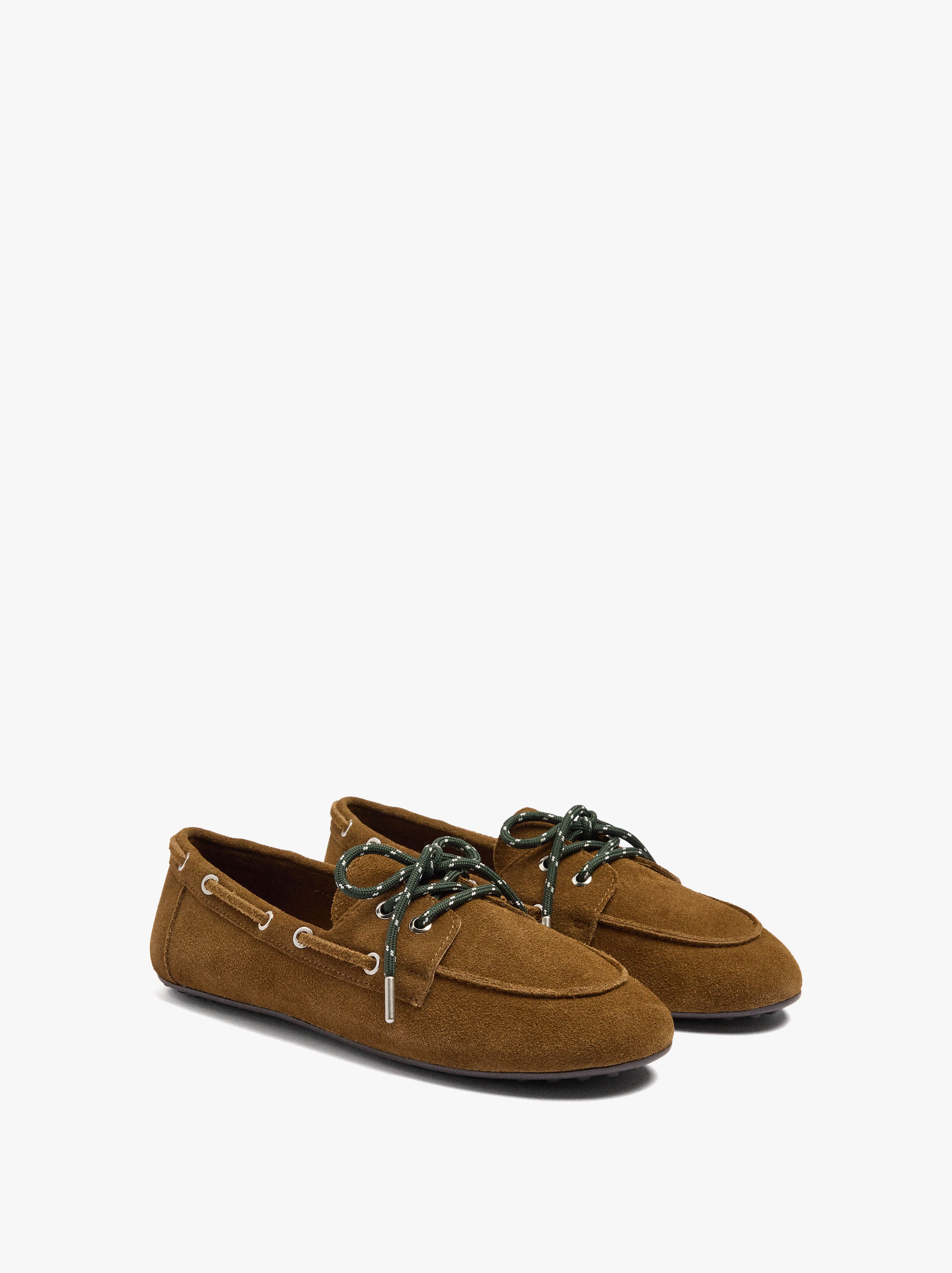 Mocasines De Piel Con Doble Cordón