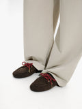 Mocasines De Piel Con Doble Cordón