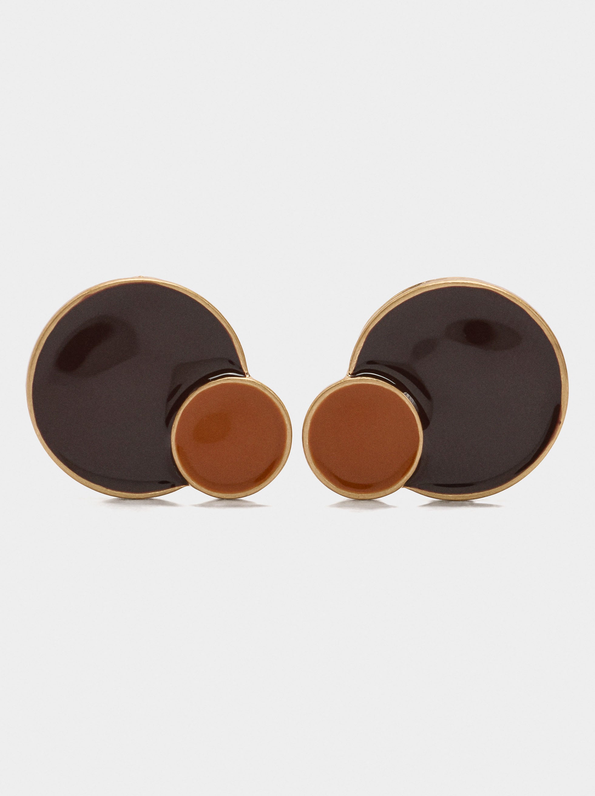 Pendientes Redondos Con Esmalte