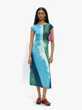 Vestido Midi Con Drapeado