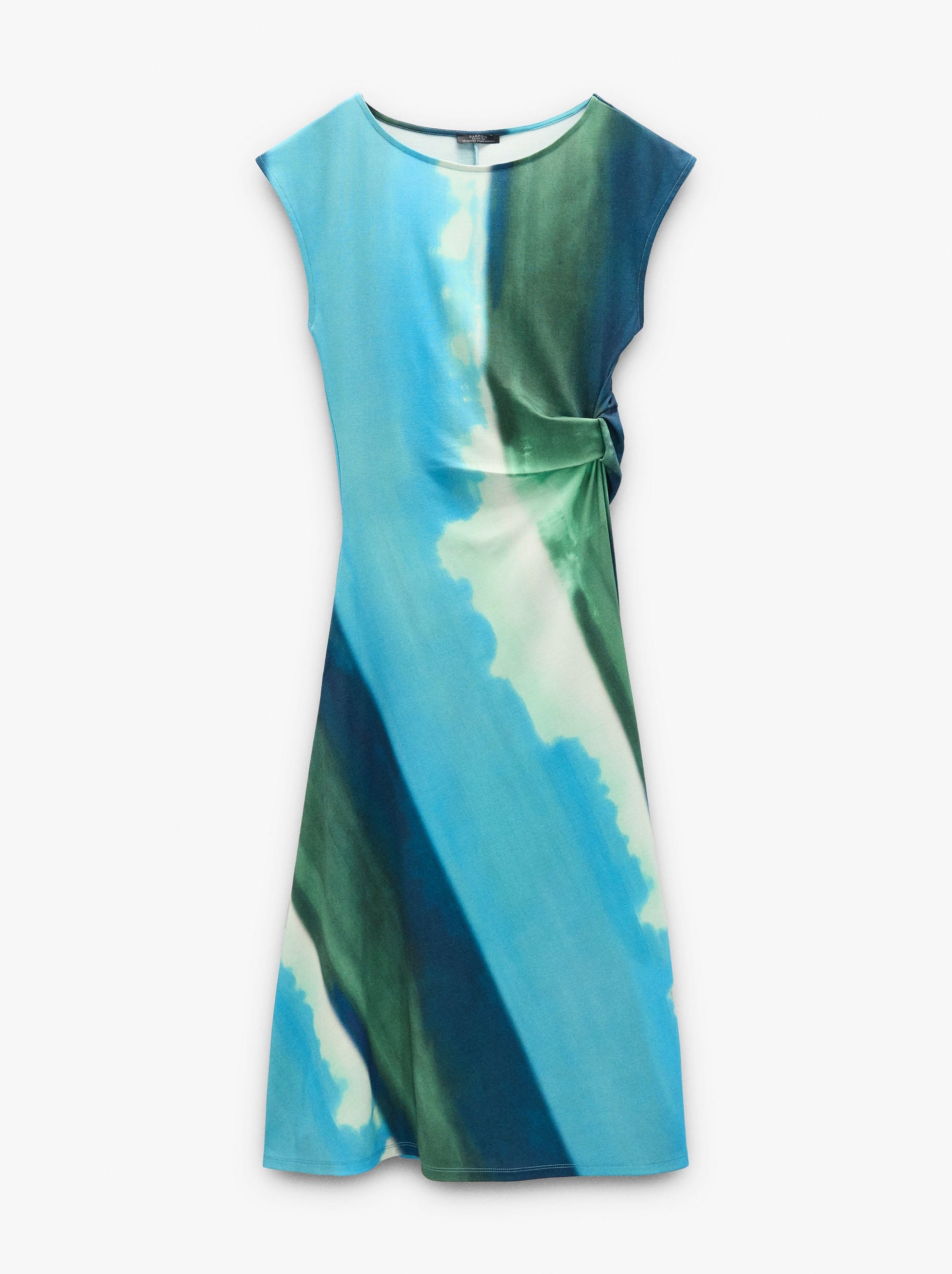 Vestido Midi Con Drapeado