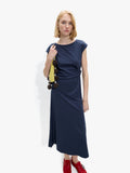 Vestido Midi Con Drapeado