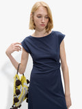 Vestido Midi Con Drapeado