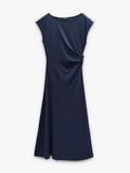 Vestido Midi Con Drapeado