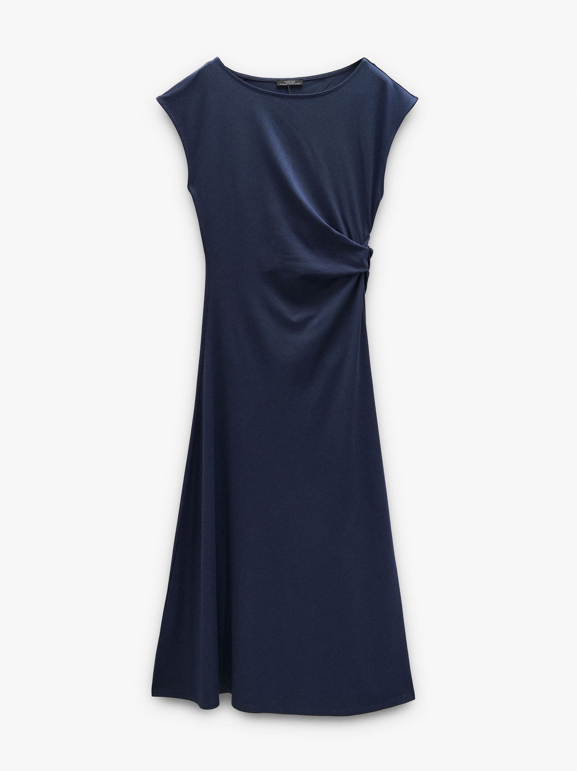 Vestido Midi Con Drapeado