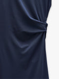Vestido Midi Con Drapeado