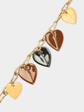 Collar Corto Con Corazones Esmaltados