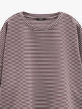 Camiseta De Algodón Con Rayas