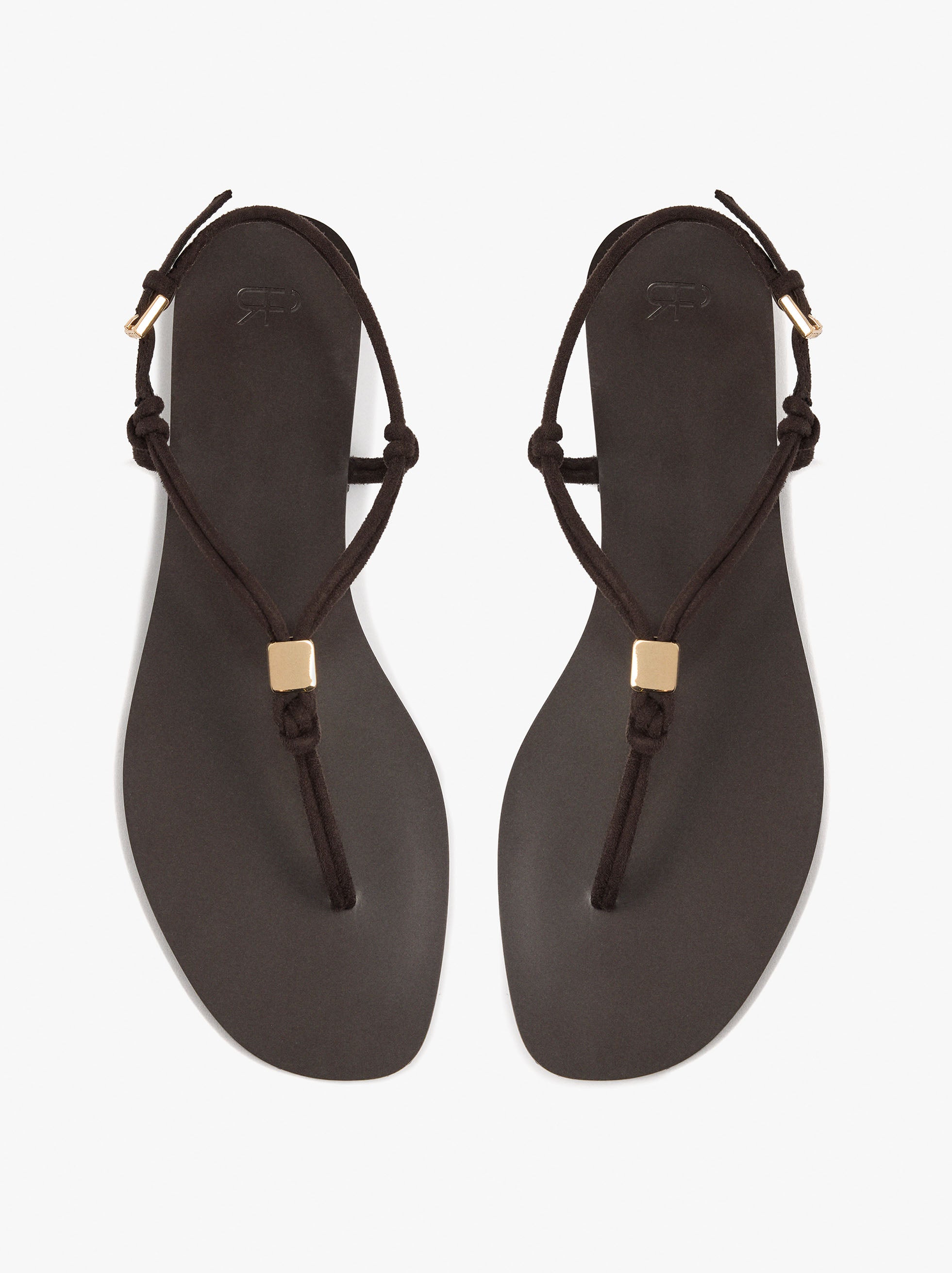 Sandalias Planas Thong Con Tiras