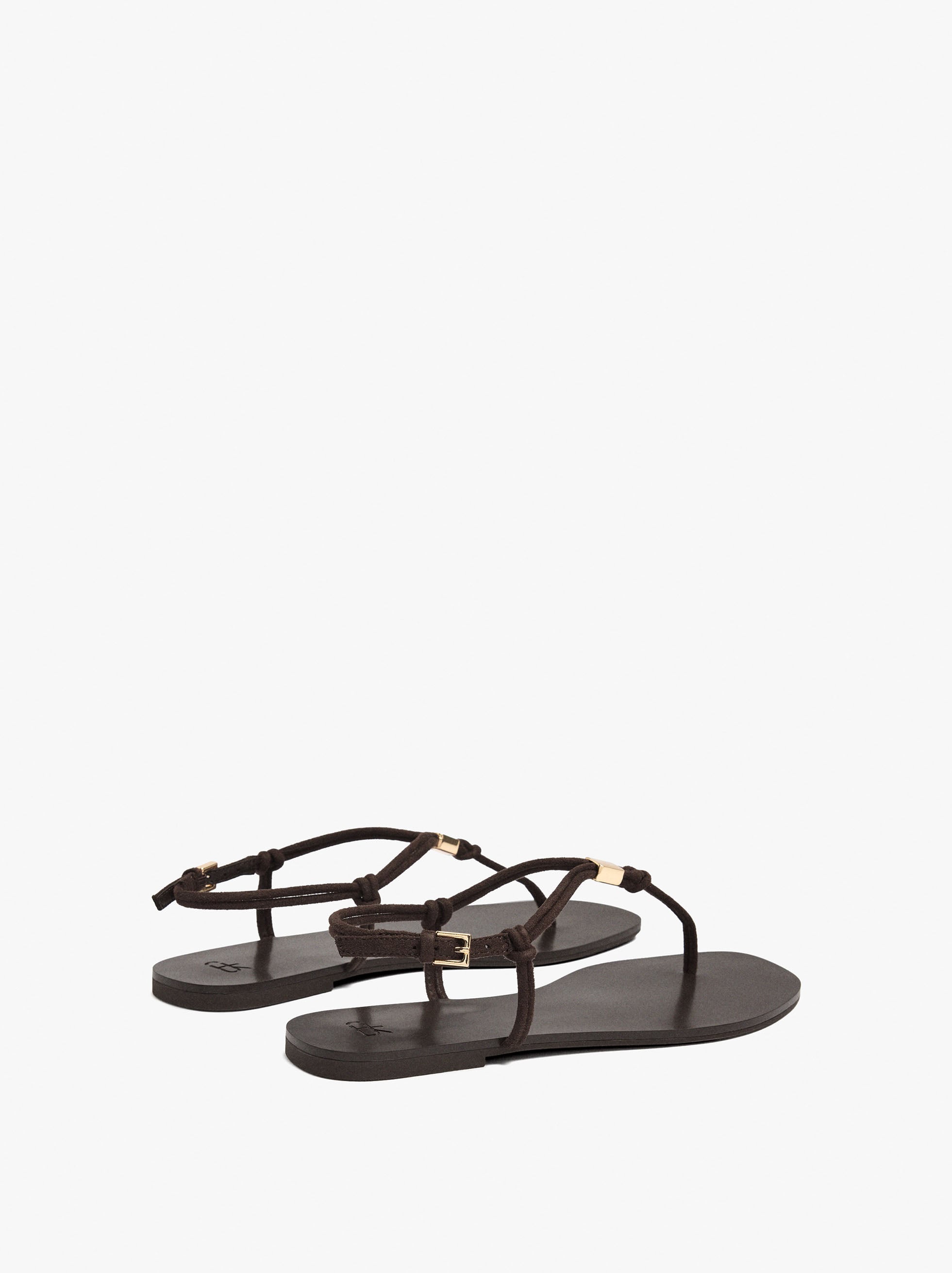 Sandalias Planas Thong Con Tiras