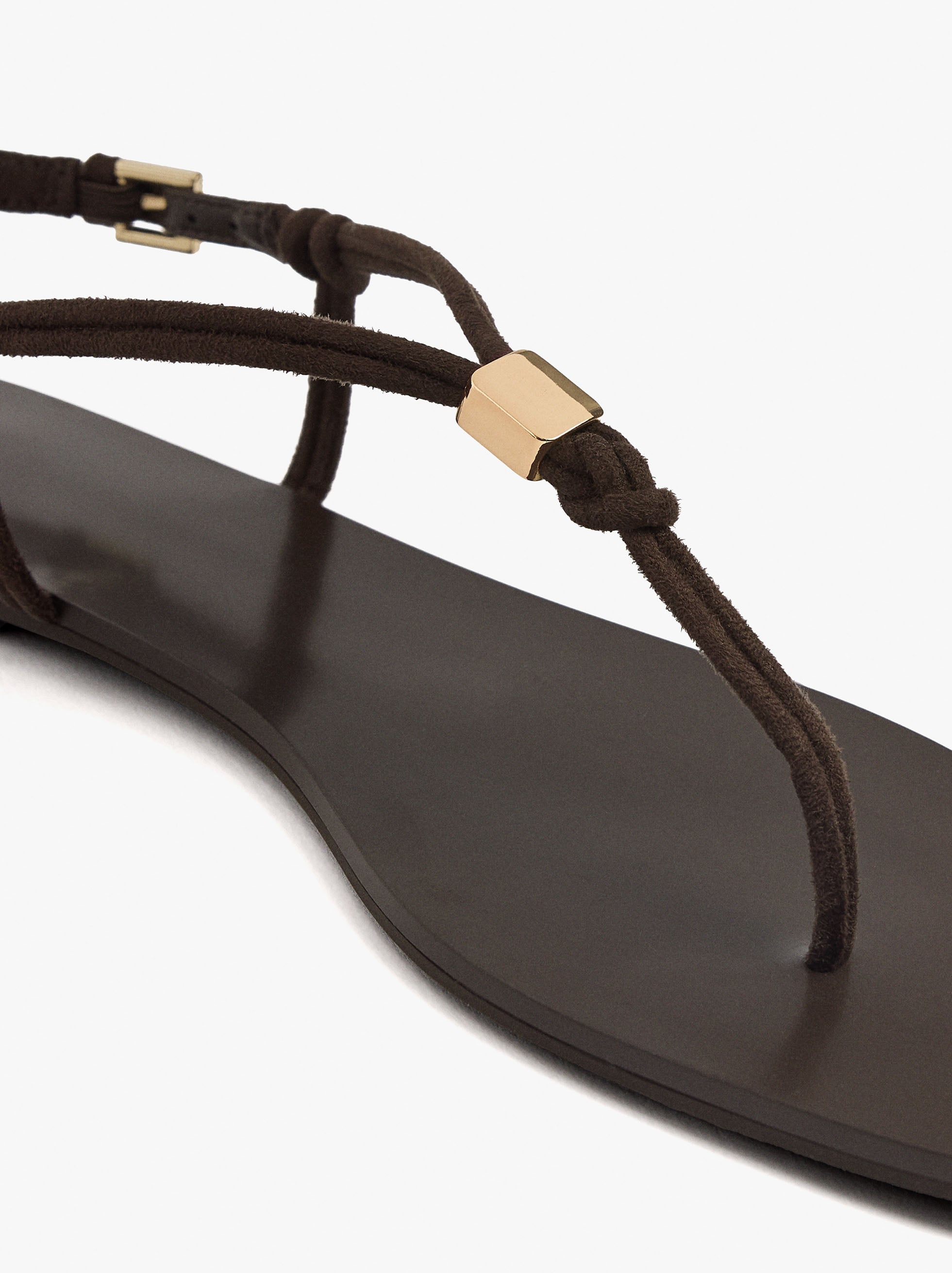 Sandalias Planas Thong Con Tiras