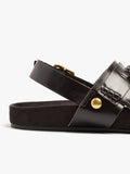 Sandalias Planas De Piel Con Flecos