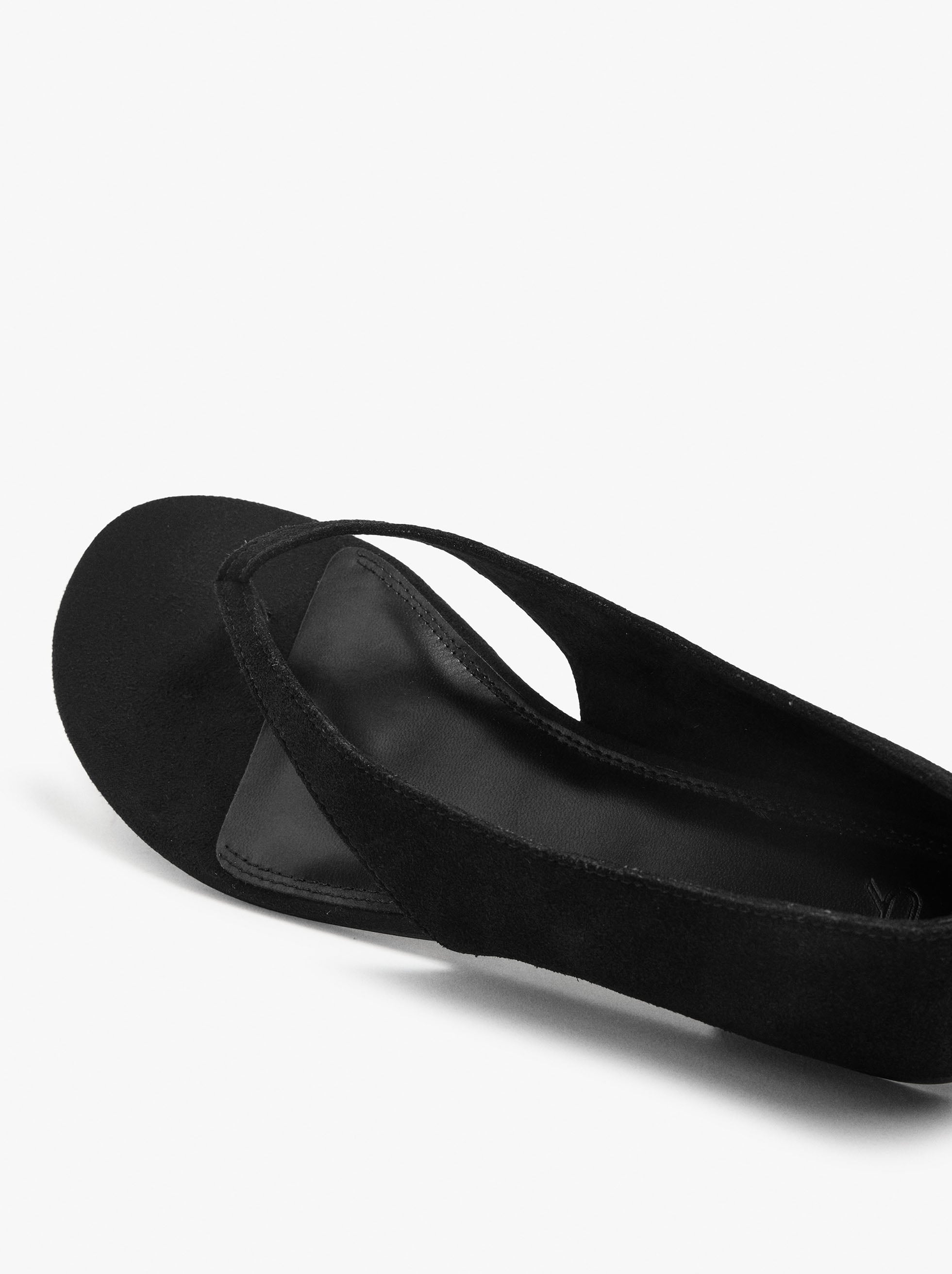 Sandalias Planas De Piel Estilo Thong