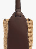 Bolso De Hombro Con Efecto Rafia Y Bolsa Extraíble