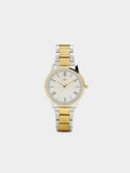 Reloj Bicolor Con Pulsera De Acero Inoxidable