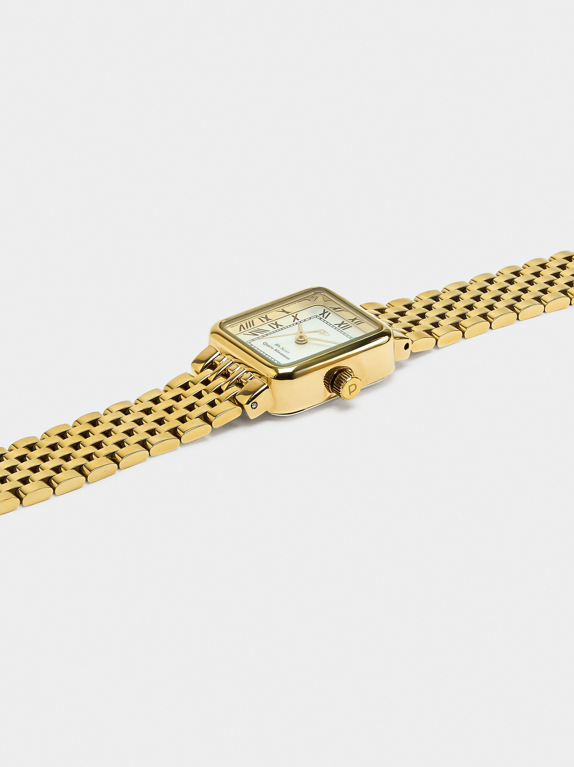 Reloj Cuadrado Con Pulsera De Acero Inoxidable