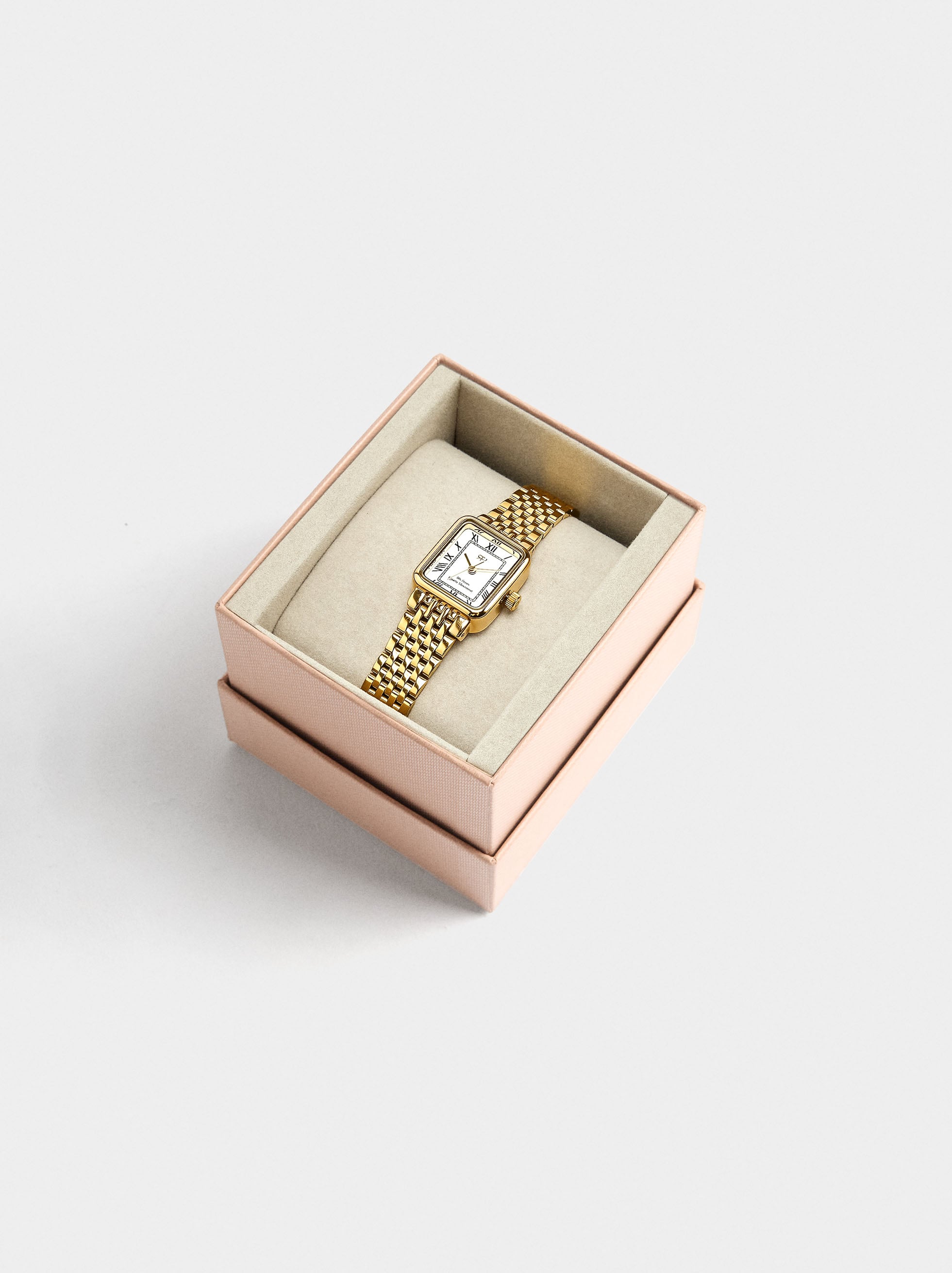 Reloj Cuadrado Con Pulsera De Acero Inoxidable