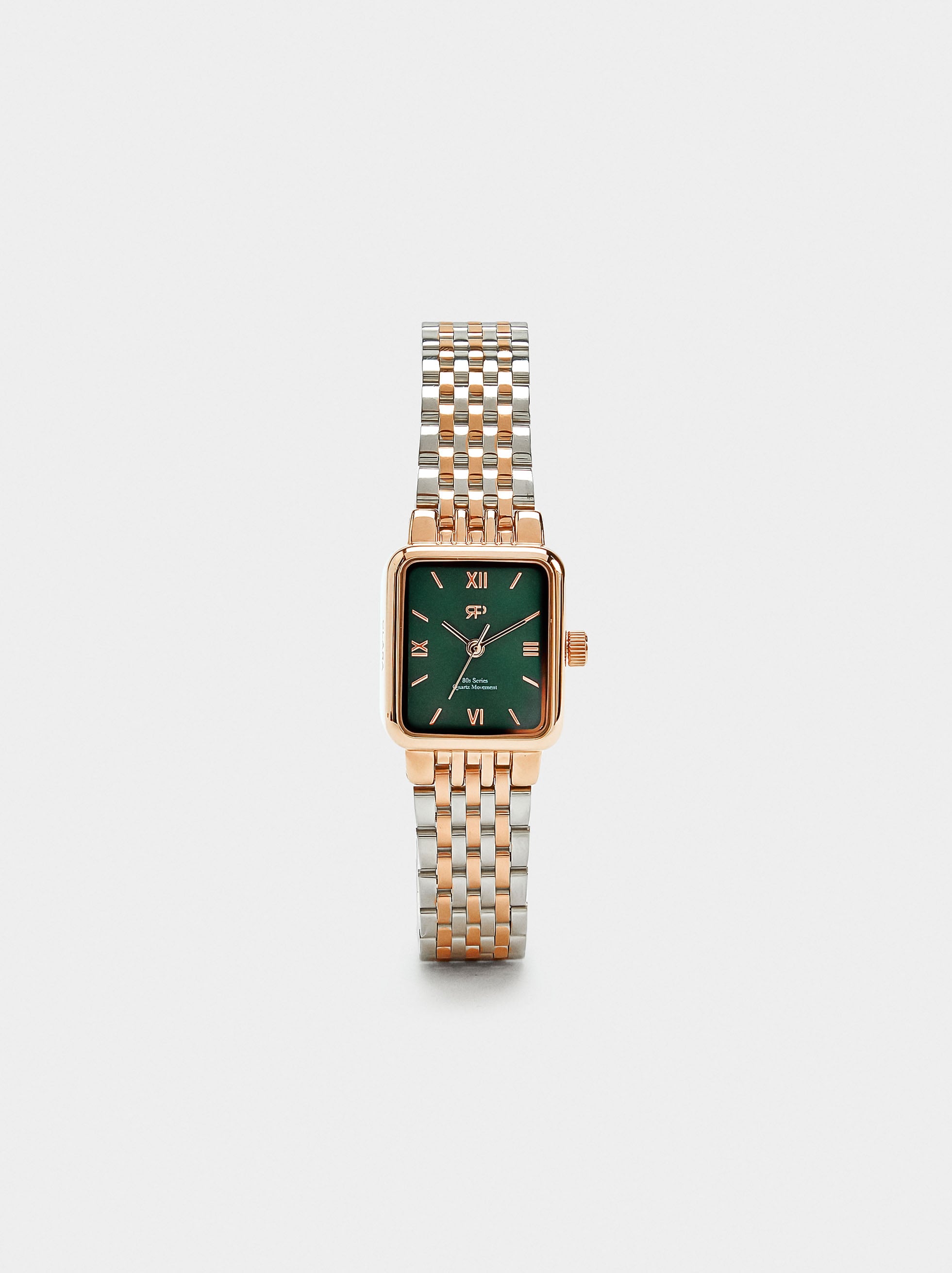 Reloj Cuadrado Con Pulsera De Acero Inoxidable