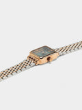Reloj Cuadrado Con Pulsera De Acero Inoxidable
