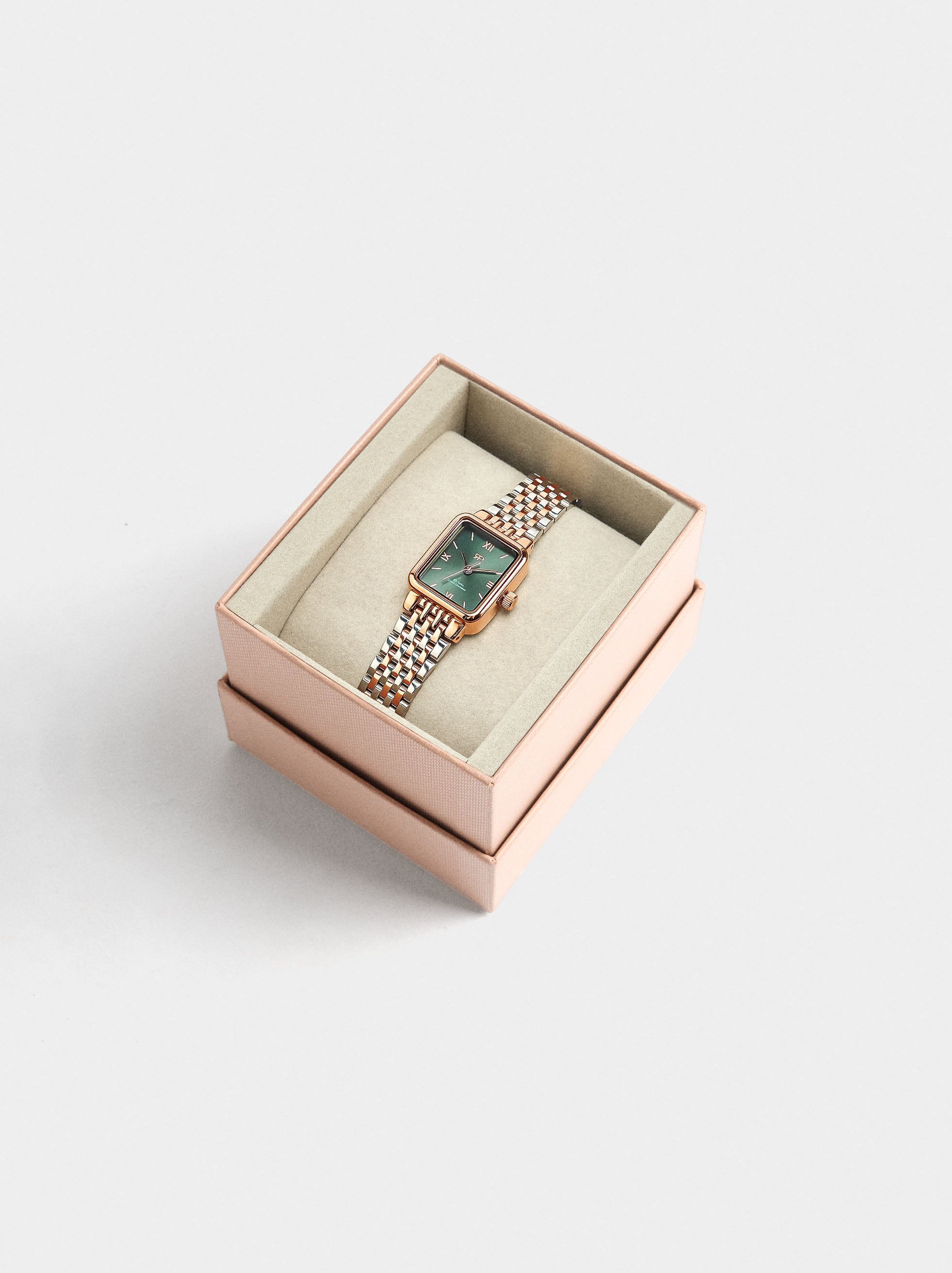 Reloj Cuadrado Con Pulsera De Acero Inoxidable