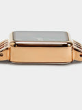 Reloj Cuadrado Con Pulsera De Acero Inoxidable
