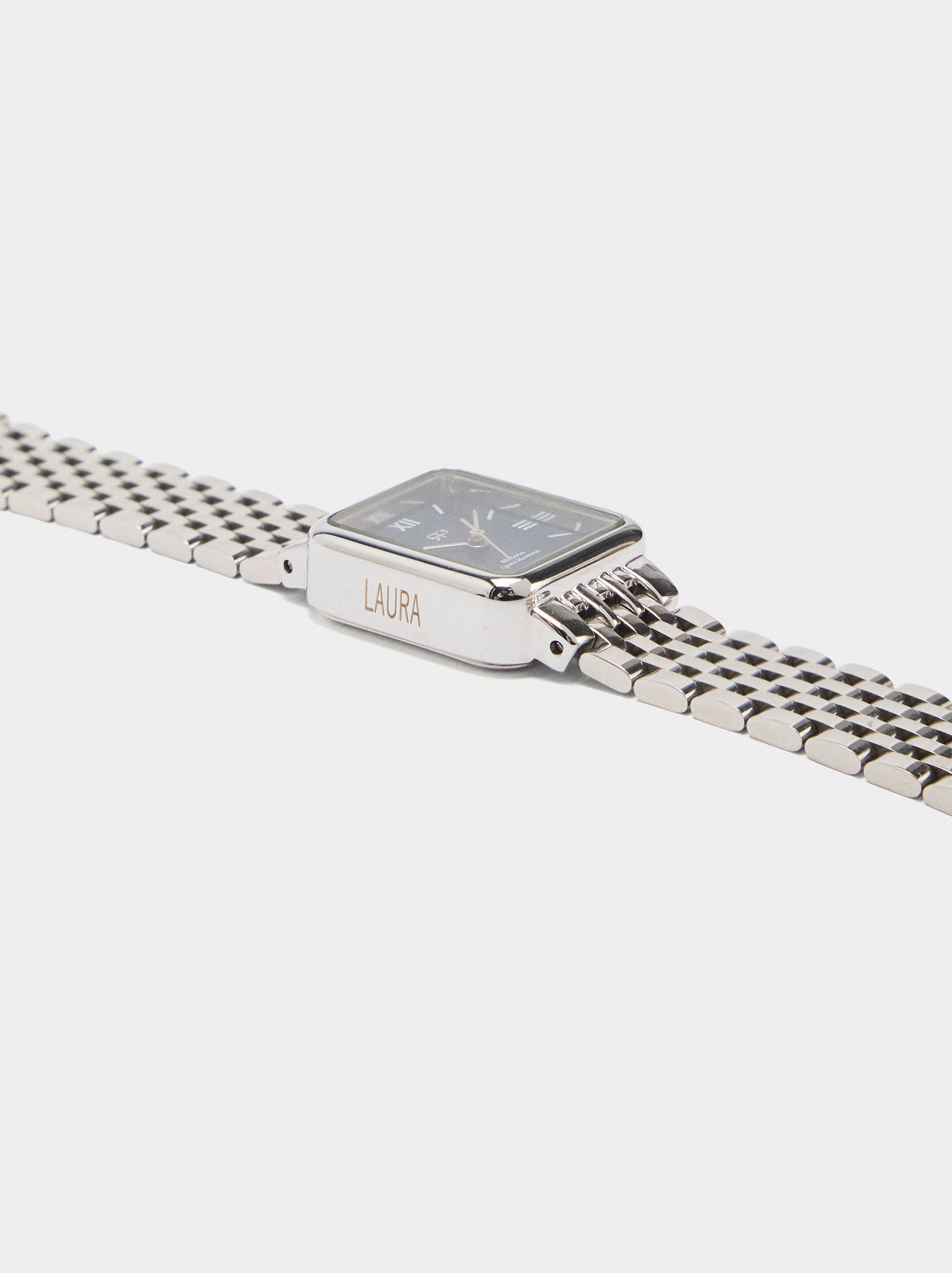 Reloj Cuadrado Con Pulsera De Acero Inoxidable