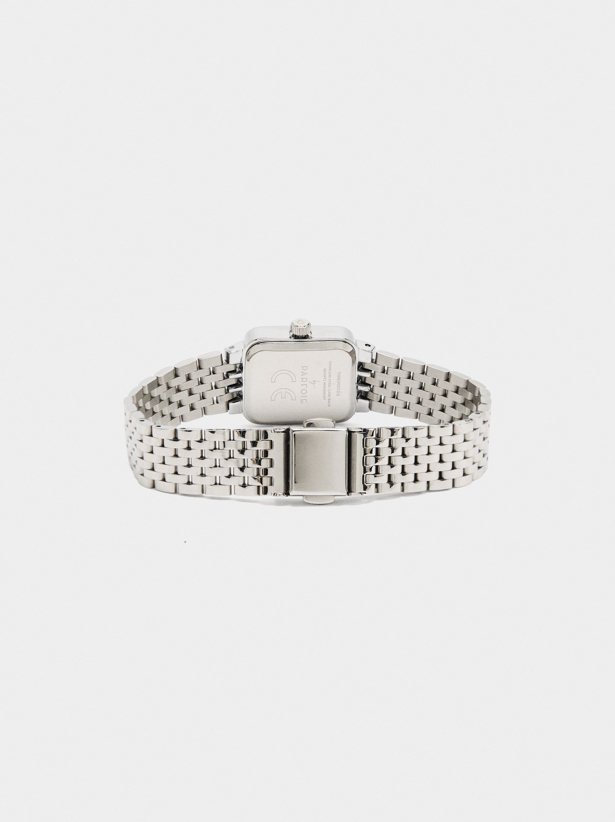 Reloj Cuadrado Con Pulsera De Acero Inoxidable