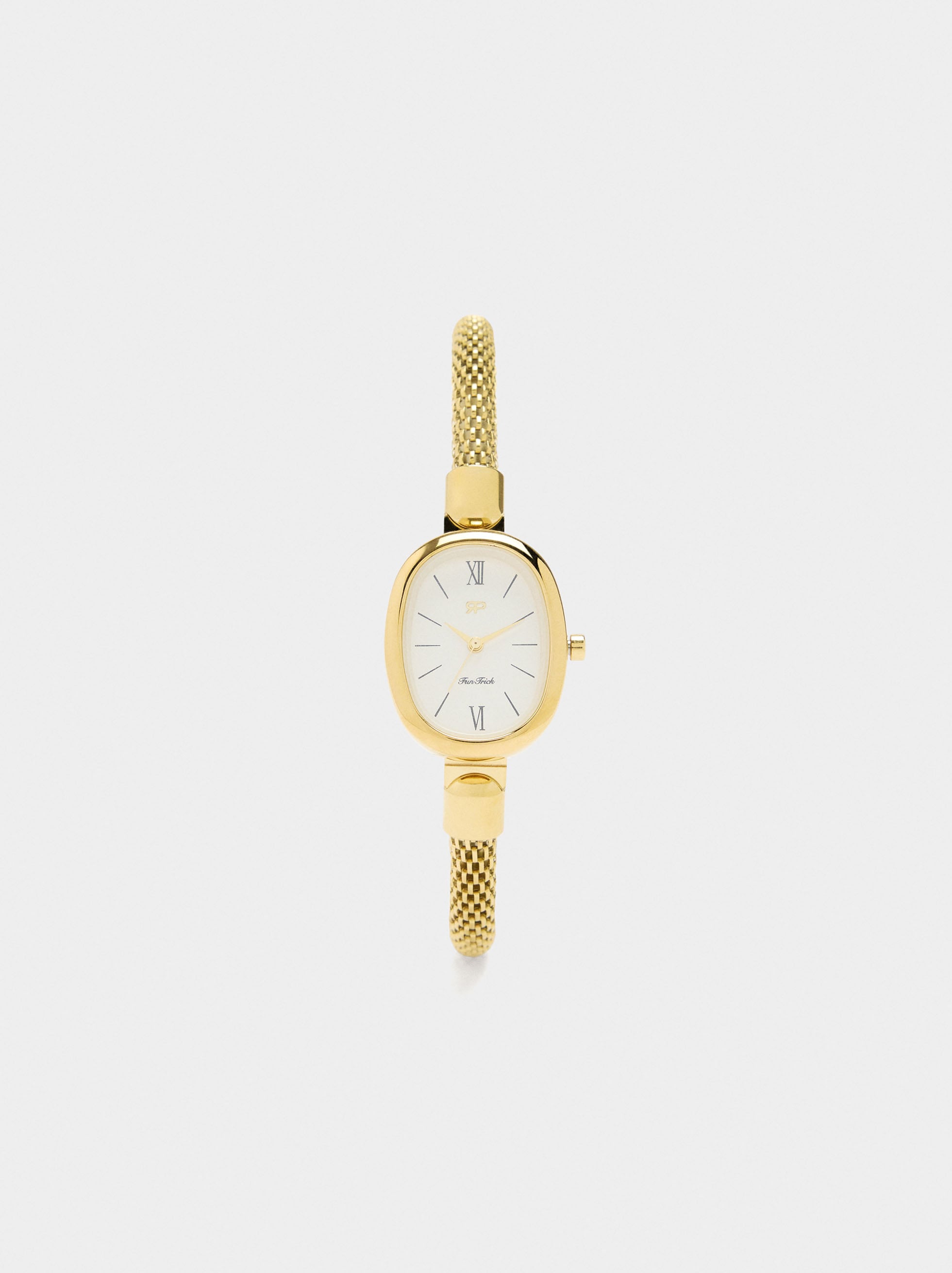 Reloj Con Pulsera Tubular De Malla Acero Inoxidable