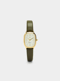 Reloj Rectangular Con Pulsera Efecto Piel