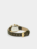 Reloj Rectangular Con Pulsera Efecto Piel
