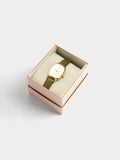 Reloj Rectangular Con Pulsera Efecto Piel