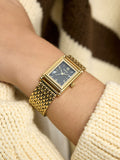 Reloj Cuadrado Con Pulsera De Acero Inoxidable