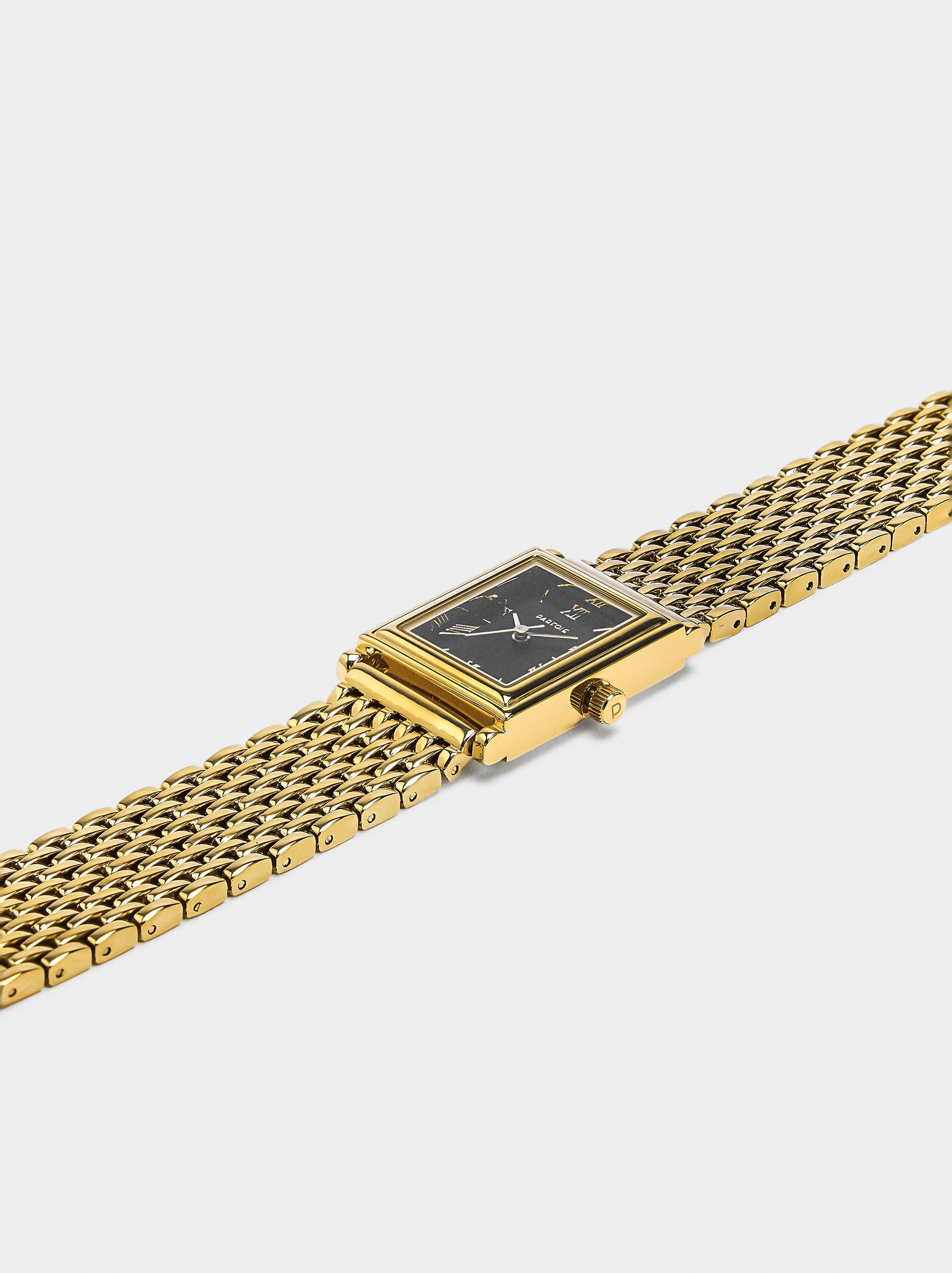 Reloj Cuadrado Con Pulsera De Acero Inoxidable