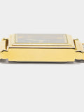 Reloj Cuadrado Con Pulsera De Acero Inoxidable