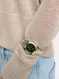 Reloj Redondo Con Pulsera De Acero Inoxidable