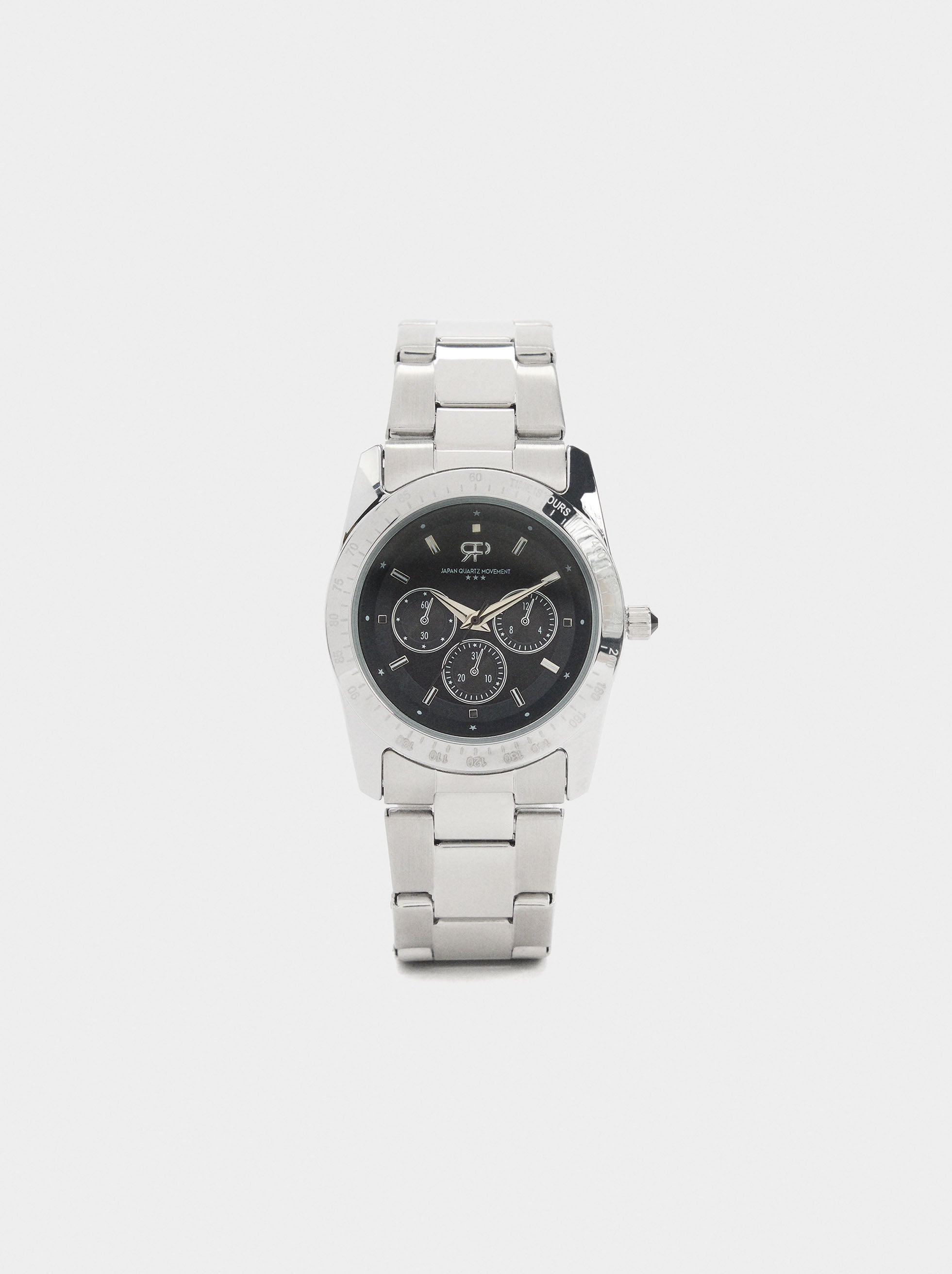 Reloj Redondo Con Pulsera De Acero Inoxidable