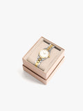Reloj Bicolor Con Pulsera De Acero Inoxidable
