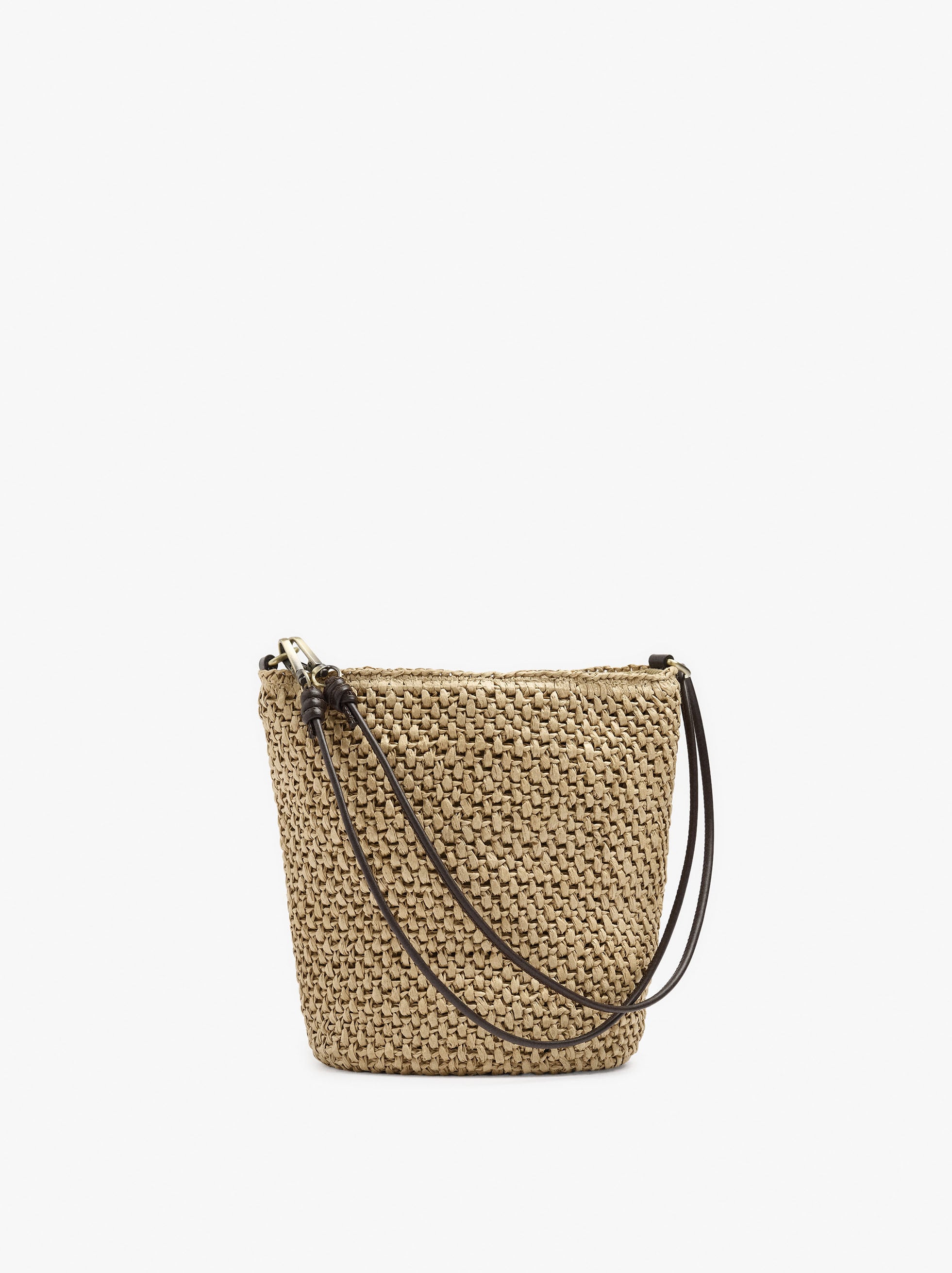 Bolso Bandolera Efecto Rafia Con Asa Versátil