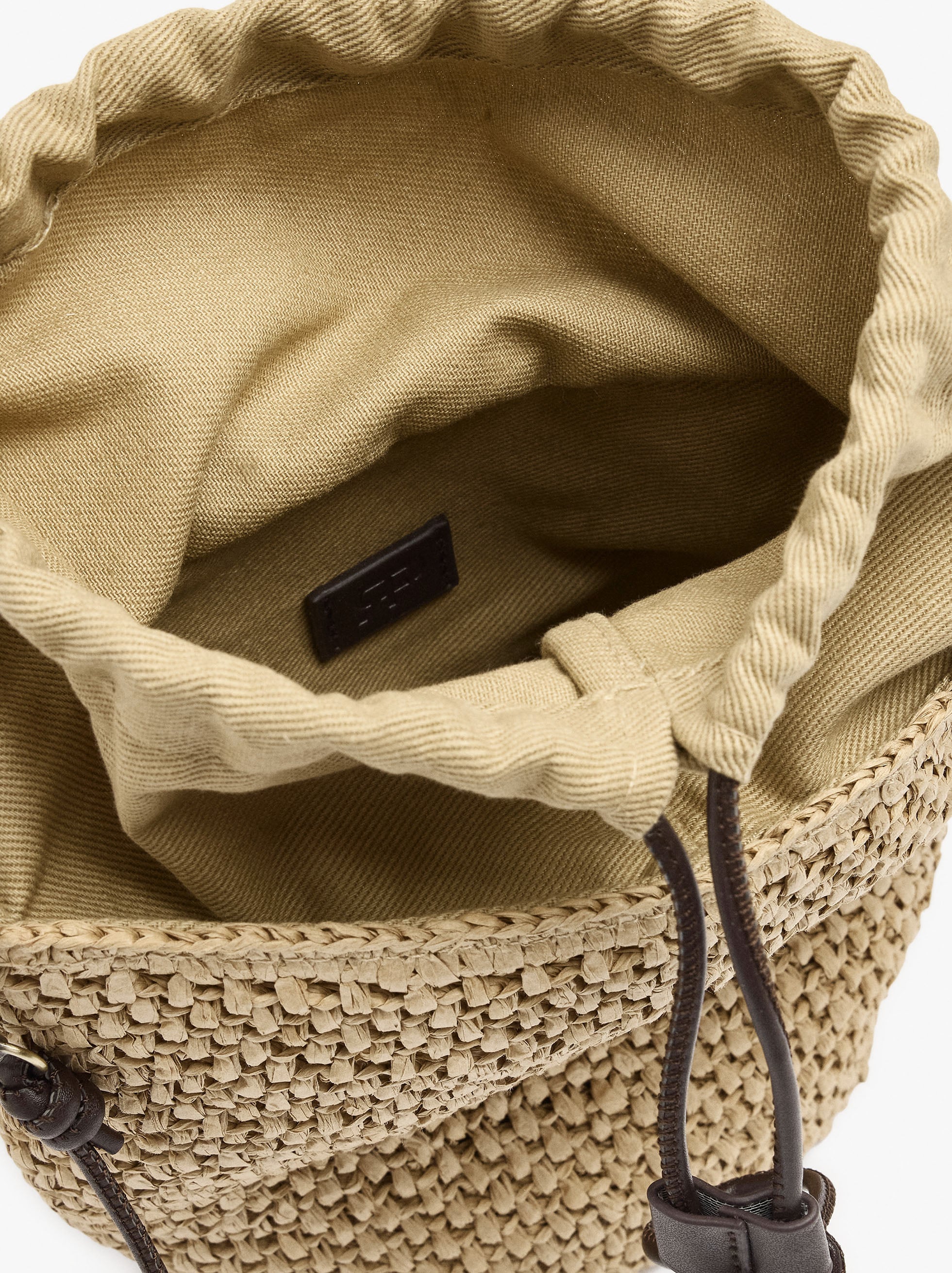 Bolso Bandolera Efecto Rafia Con Asa Versátil