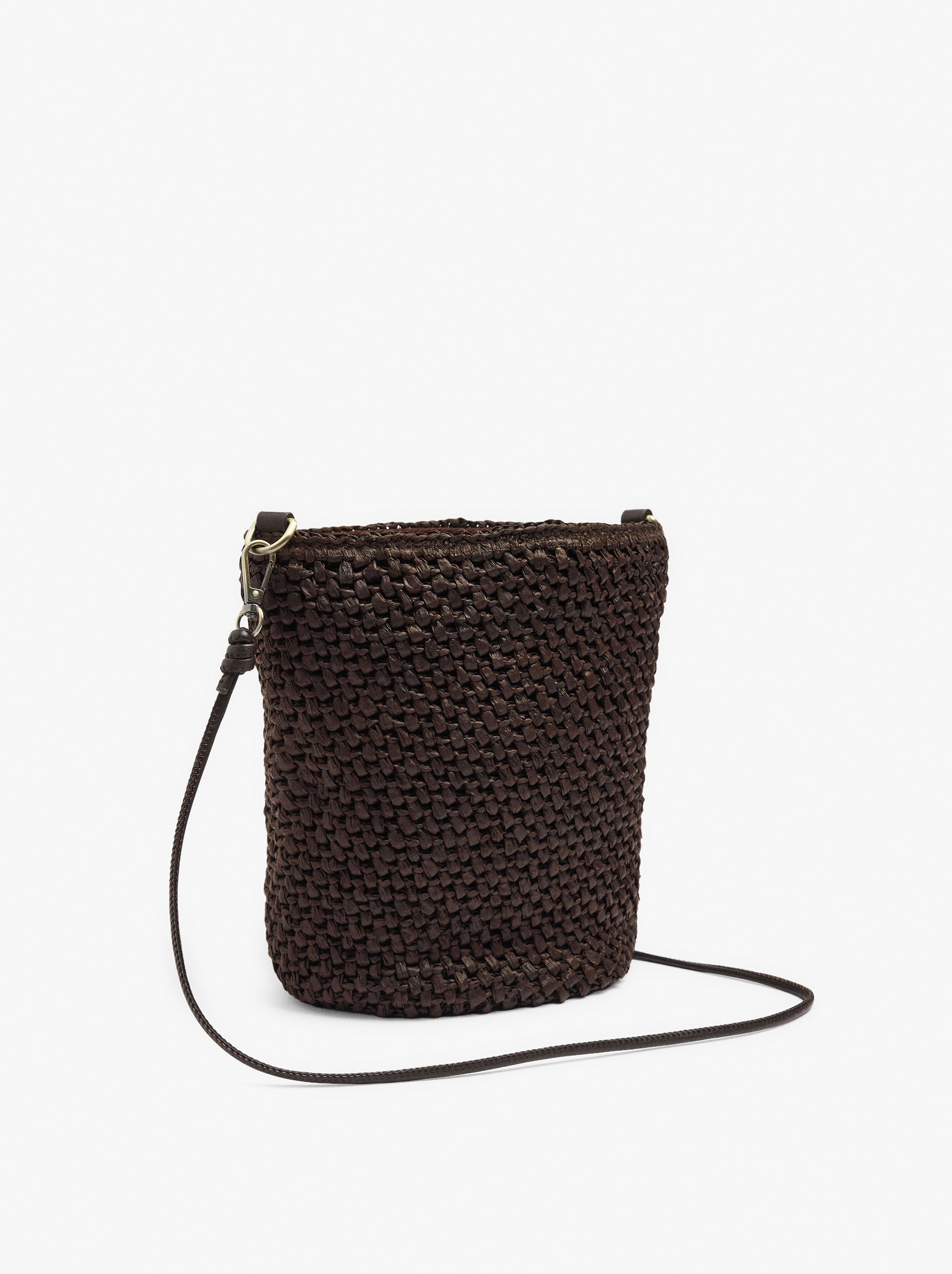 Bolso Bandolera Efecto Rafia Con Asa Versátil