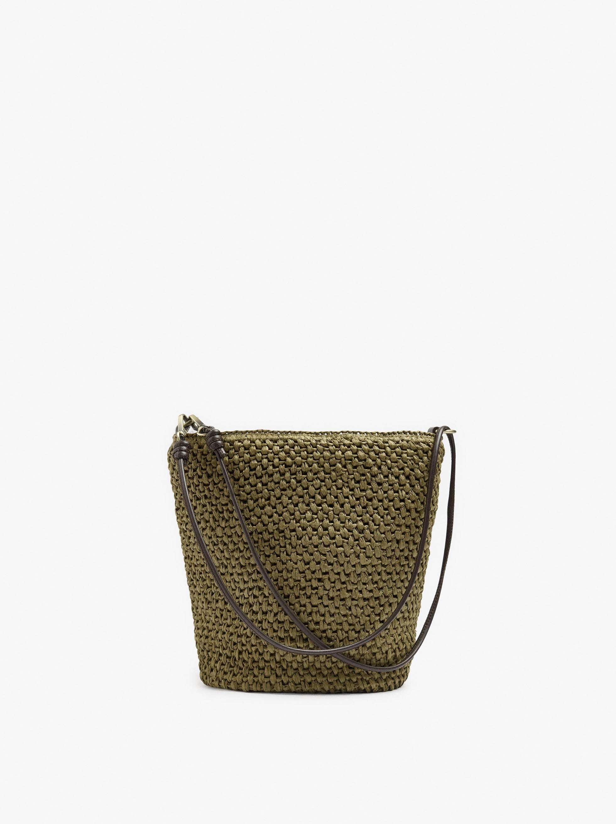 Bolso Bandolera Efecto Rafia Con Asa Versátil