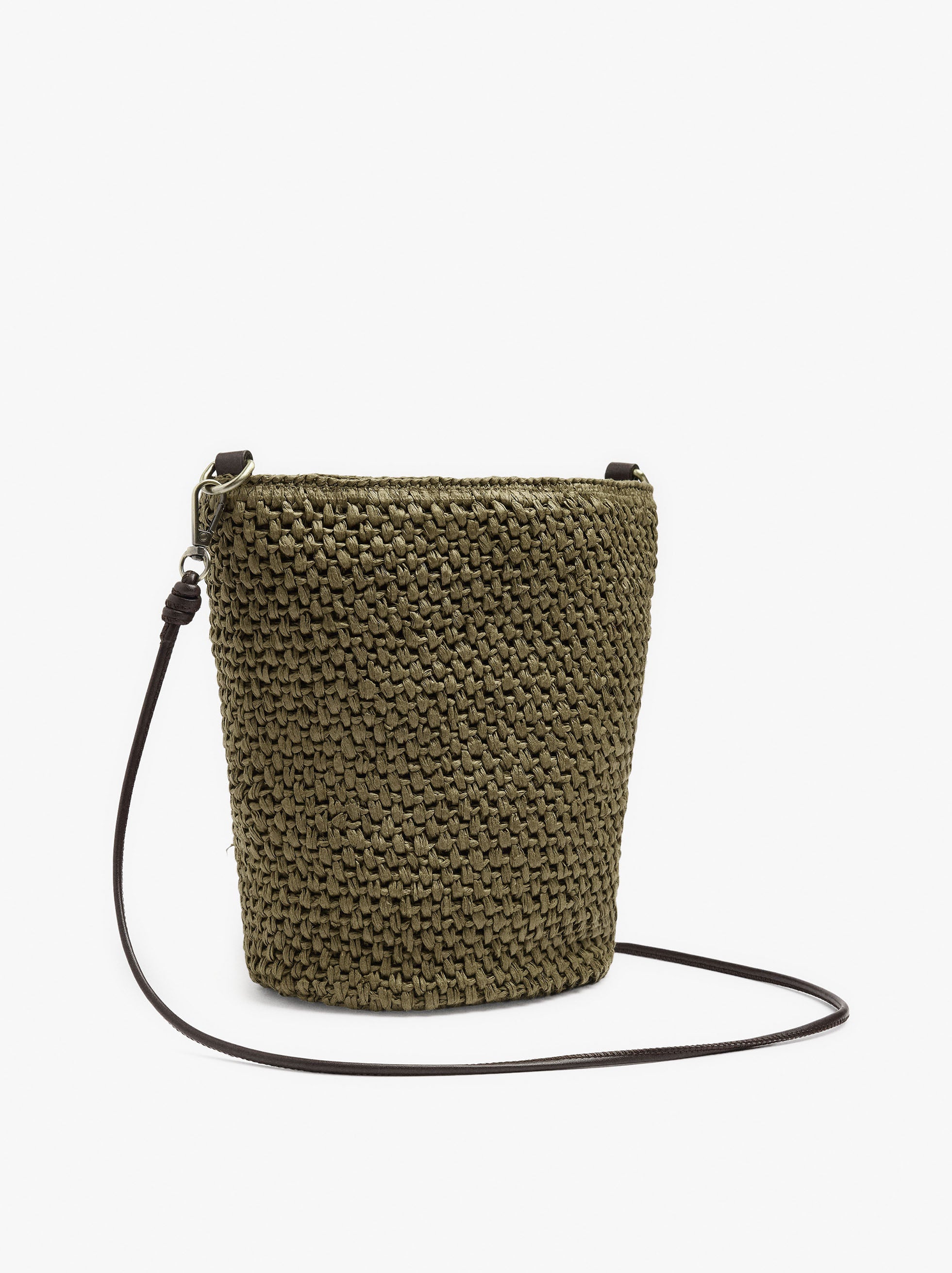 Bolso Bandolera Efecto Rafia Con Asa Versátil