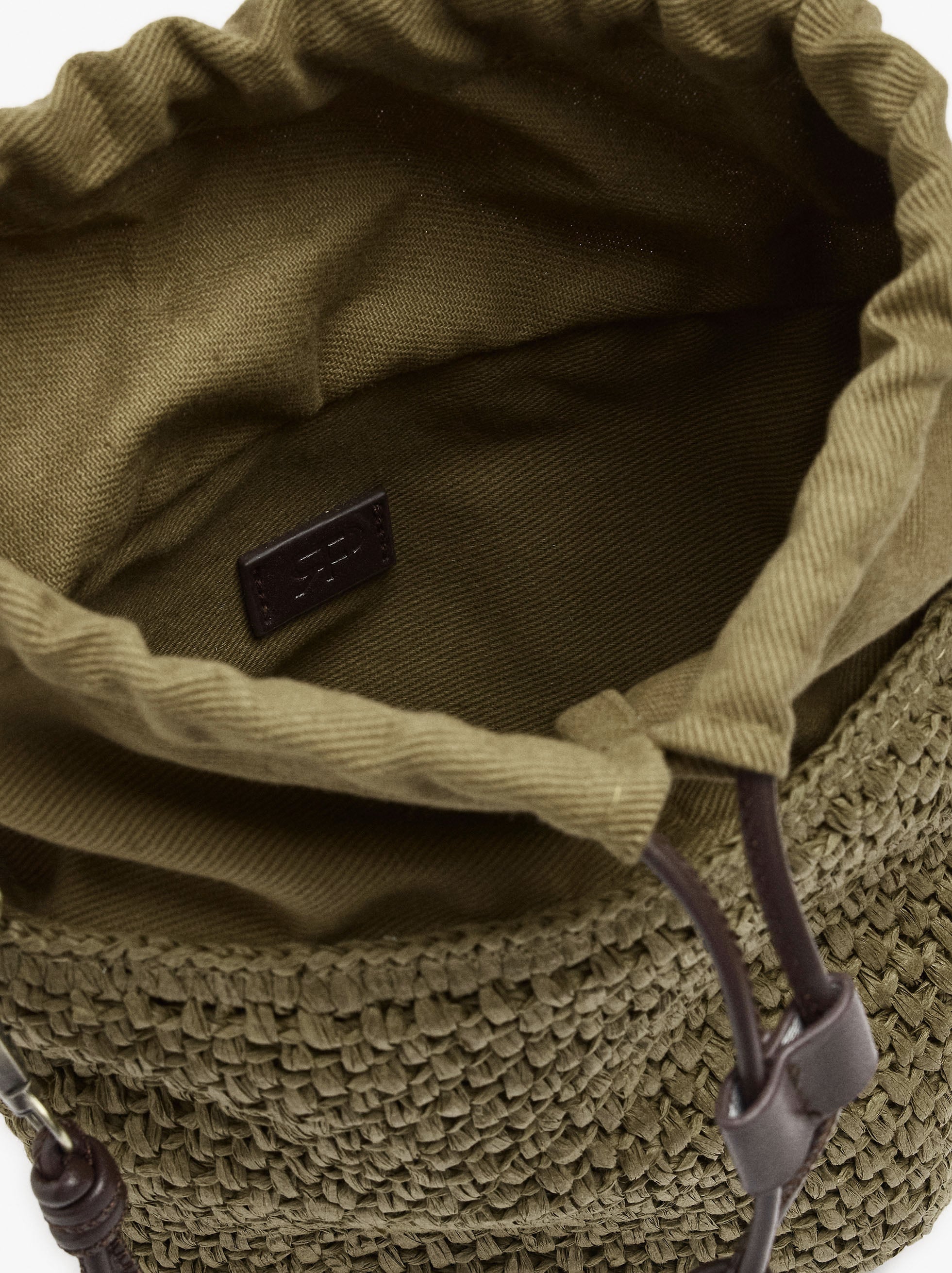 Bolso Bandolera Efecto Rafia Con Asa Versátil