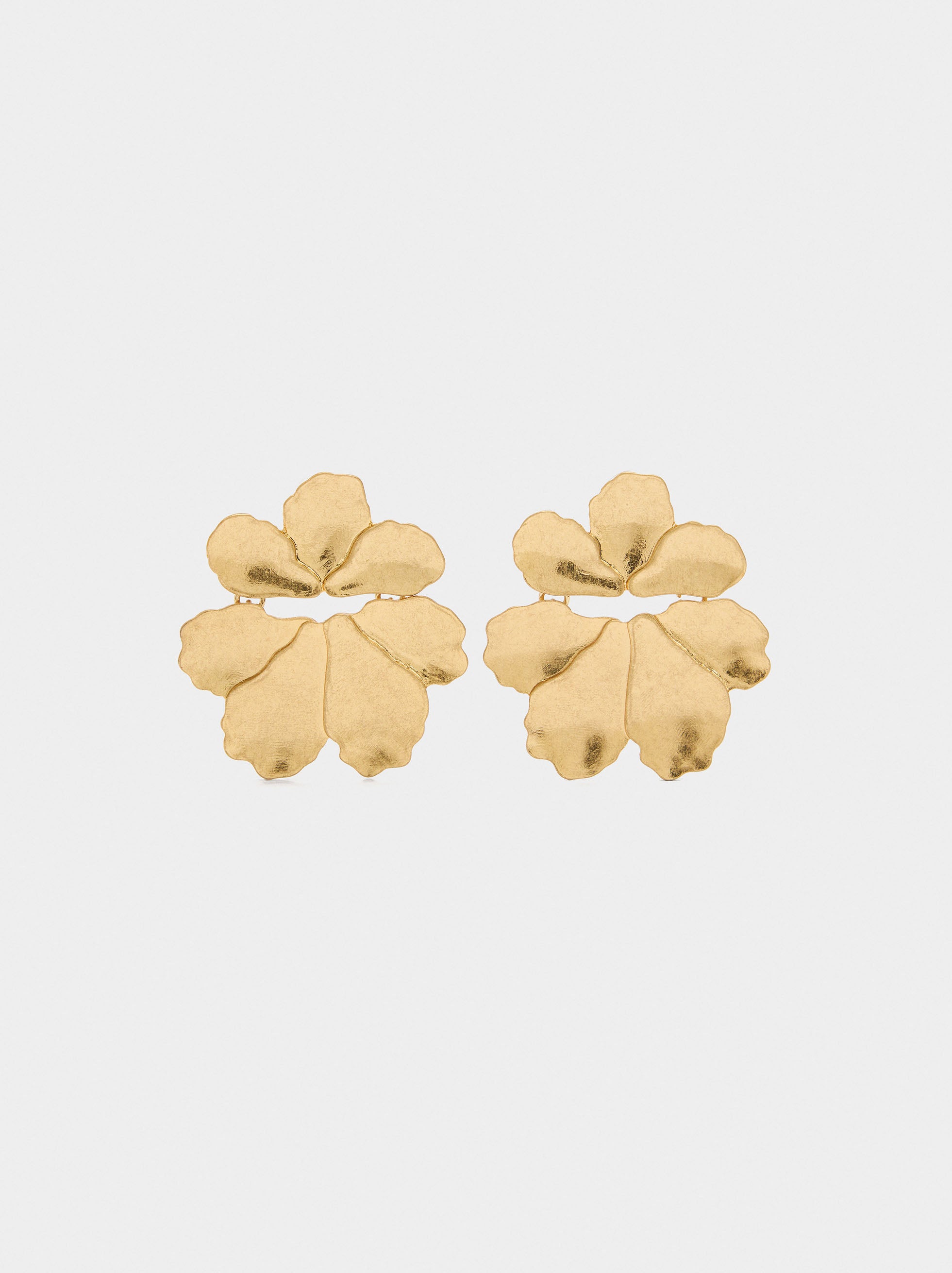 Pendientes Maxi Flor Con Relieve