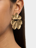 Pendientes Maxi Flor Con Relieve