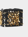 Pulsera Ancha Con Piel
