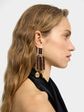 Pendientes Maxi Rectangulares Con Barras
