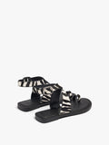 Sandalias Planas De Piel Estampado Animal