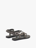 Sandalias De Piel Cruzadas Detalle Metálico